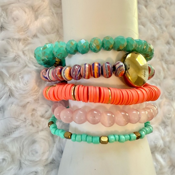 Colorful Beaded Bracelet Set - Picture 2 of 5